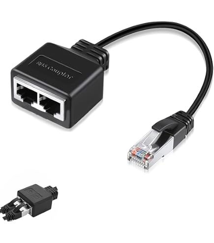 Amazon.co.jp: RJ45ネットワークスプリッタアダプタケーブル（20CM）1